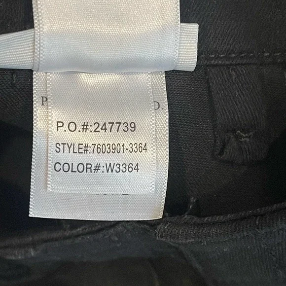 Paige Straight Ankle Mayslie Black Fog Luxe Coated Jeans Size 25 NWOT - Picture 9 of 12